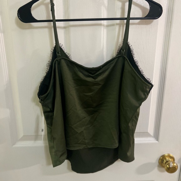 Jessica Simpson Women's Alex Lace Cami Top green with lace butterflies NWT Large - Picture 10 of 10